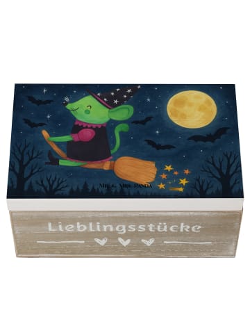 Mr. & Mrs. Panda Aufbewahrungsbox Hexe Fliegt Design ohne Spruch in Weiß