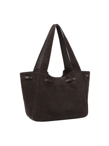 Les Visionnaires Garbriella Shopper Tasche Leder 40 cm in dark brown