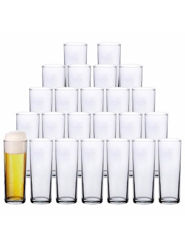 VAN WELL 24er Set Kölschgläser geeicht Stange in Transparent 0,2 l in transparent