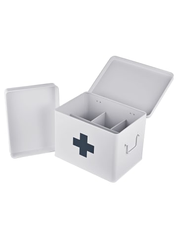 relaxdays Medizinbox in Weiß - (B)28 x (H)21 x (T)20,5 cm