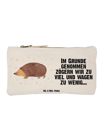 Mr. & Mrs. Panda Kulturbeutel Igel Herzen mit Spruch in Weiß