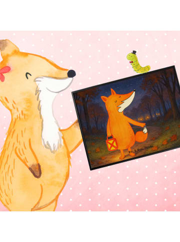 Mr. & Mrs. Panda Schreibunterlage Fuchs Laterne Design ohne Spruch in Weiß