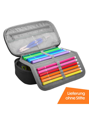 Coocazoo Schlampermäppchen, Reißverschluss in Black Coal