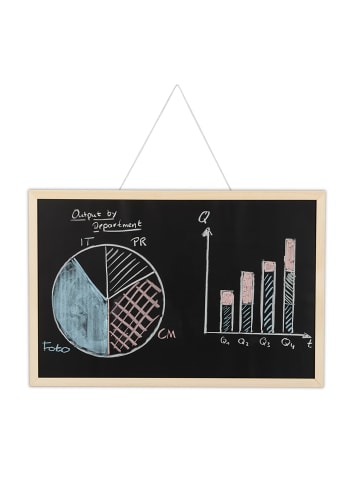 relaxdays 10x Kreidetafel in Schwarz - (B)60 x (H)40 xm
