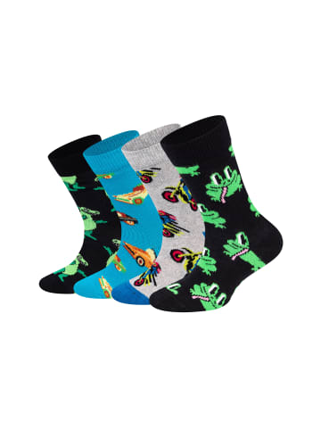 Happy Socks Socken Motorbike & Cars in schwarz