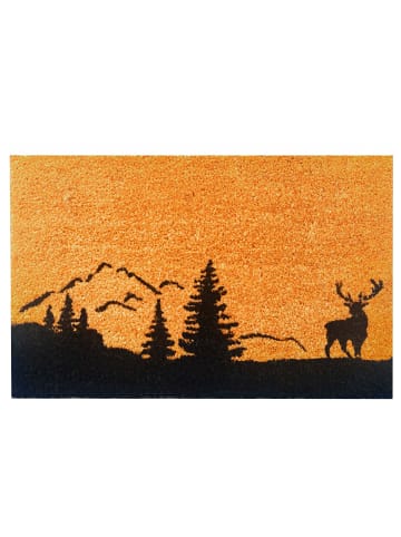 relaxdays Fußmatte "Landschaft" in Natur/ Schwarz - 60 x 40 cm