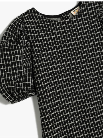 KOTON Kleid in Schwarz Gemustert
