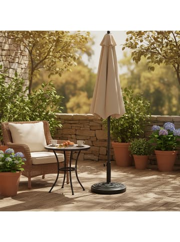 relaxdays Schirmständer in Schwarz/ Grün - (H)31 x Ø 45 cm