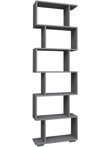 VCM Holz Raumteiler Stand Regal Deko Bücher Palusa L in Anthrazit