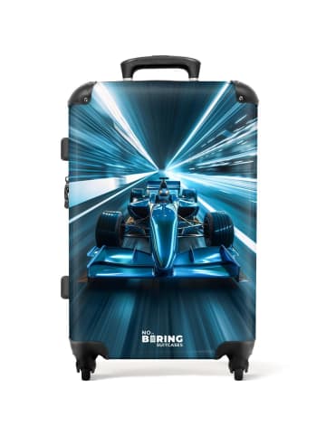NoBoringSuitCases Suitcase Futuristisches Rennwagen-Design mit blauen