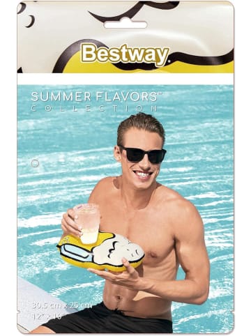 Bestway Aufblasbare Getränkehalter Summer Sips 3er Set in gelb