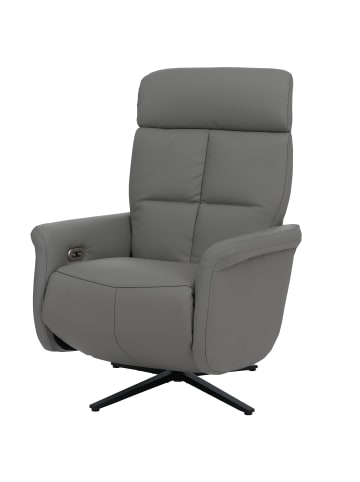 MCW Relaxsessel L10 elektrisch verstellbar Voll-Leder, Grau