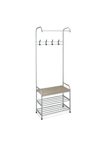relaxdays Garderobe in Grau - (B)64 x (H)173 x (T)30 cm