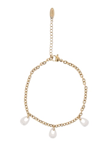 usha WHITE LABEL Women Jewelry Set With Earrings And Pendant in Gold White