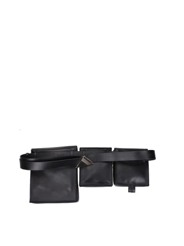 The Attico Schwarz Leder Rucksack