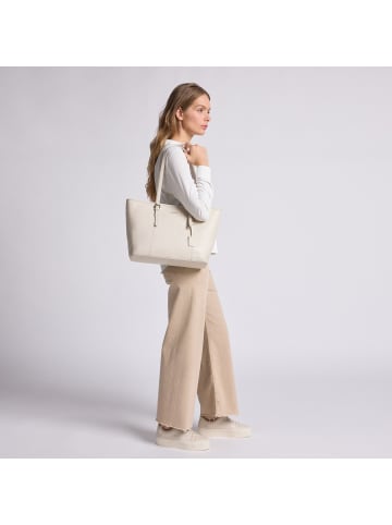 Lazarotti Bologna Leather Shopper Tasche Leder 35 cm in cream