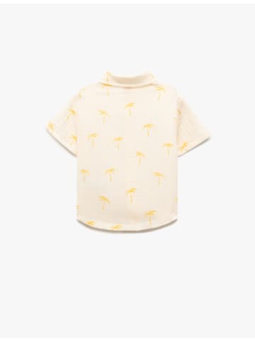 KOTON Shirt in Ekru Gemustert
