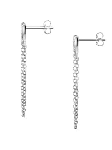 Glanzstücke München Ohrringe Herz/Stern aus Sterling Silber mit Zirkonia in silber