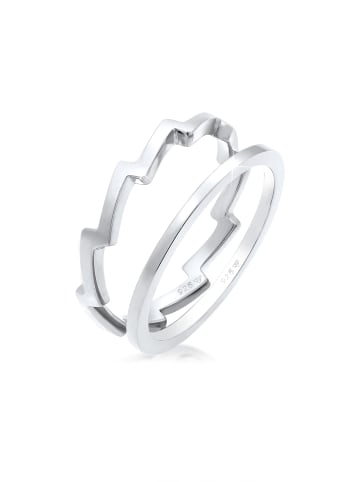 Elli Ring 925 Sterling Silber Geo, Ring Set in Silber