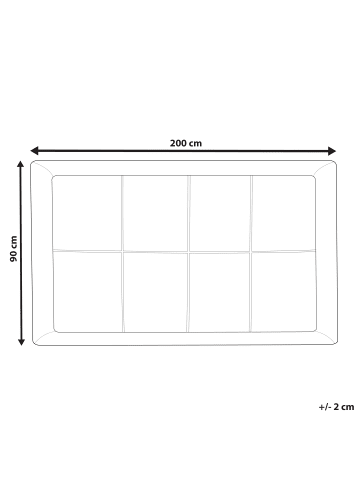 Beliani Topper SOFTGUARD 3 in Weiß - (W) 90 x (H) 3 x (L) 200 cm