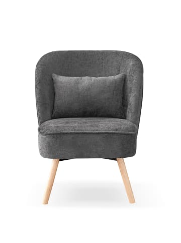 B&D Home Loungesessel YOYO in Anthrazit - (B)63 x (H)80 x (T)70 cm