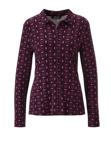 Aniston SELECTED Hemdbluse in bordeaux-neonpink-lila-schwarz