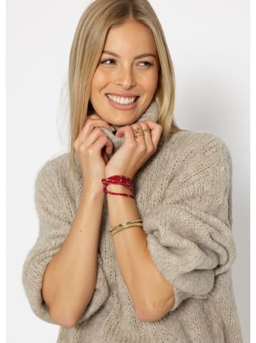 SASSYCLASSY Oversize Rollkragenpullover in Beige