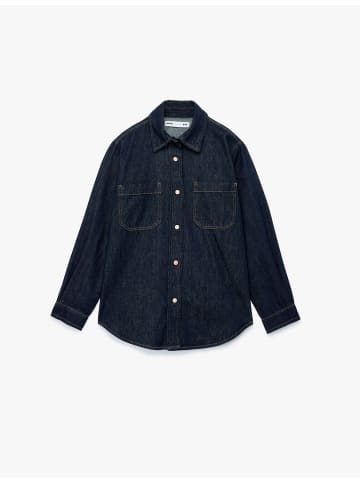 KOTON SHIRTS LS in Dunkles Indigo