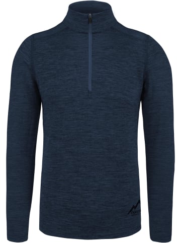 Normani Outdoor Sports Herren Merino Langarm mit 1/4 Zipper Canberra in Navy