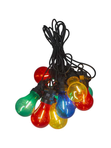 STAR Trading LED Lichterkette 10 bunte LED Filament Glühbirnen L: 4,05m in bunt