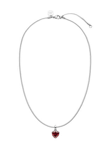 PURELEI Kette Sleeky Red Heart 40–45 in Silver