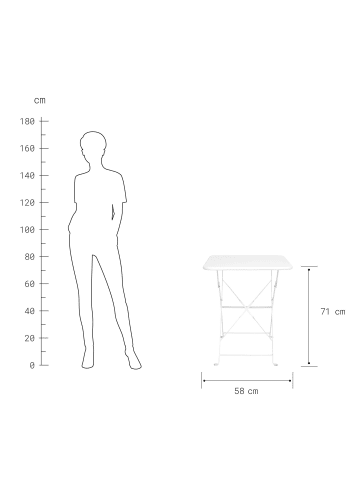 Butlers Gartentisch klappbar DAISY JANE in Weiß