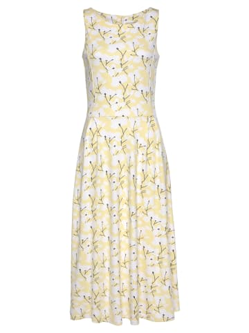 Beach Time Sommerkleid in gelb-creme bedruckt
