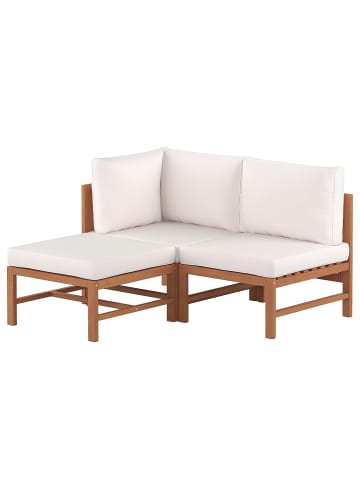 home24 Loungeset Bayton 3-teilig Kombi D in Beige / Braun