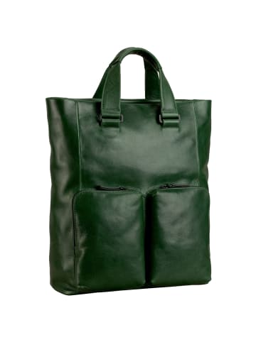 Leonhard Heyden Porto Business-Rucksack Leder 40 cm flaschengrün
