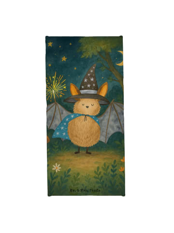 Mr. & Mrs. Panda Strandtuch Fledermaus Zauberer Design ohne Spruch in Weiß