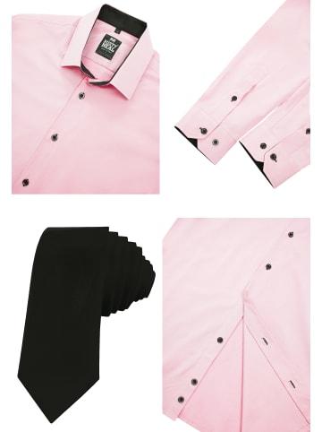 Rusty Neal Hemd mit Krawatte in Rosa