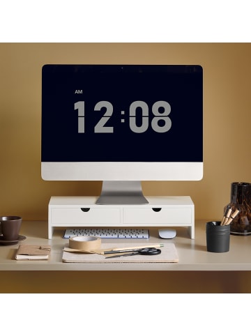 SoBuy Monitorständer in Weiß - (B)47 x (H)11 x (T)18cm