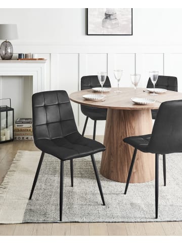Beliani 4er-Set Esszimmerstuhl POWELL in Schwarz