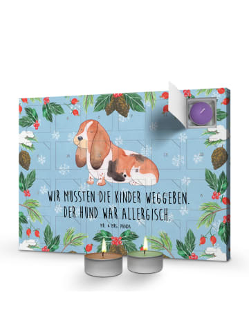Mr. & Mrs. Panda adventskalender duftkerzen Hund Basset Hound mi... in Eisblau
