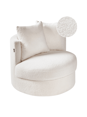 Beliani Sessel DALBY in Weiß - (W) 82 x (H) 61 x (L) 82 cm