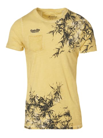 KOROSHI Kurzarm T-Shirt in gelb