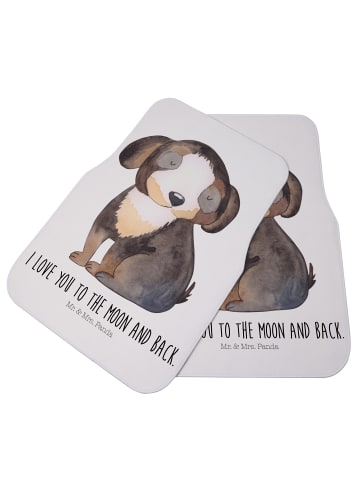 Mr. & Mrs. Panda Fußmatte Fürs Auto Hund Entspannen mit Spruch in Weiß