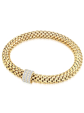 Lulu & Jane Armband Edelstahl Glaskristall in gelbgold