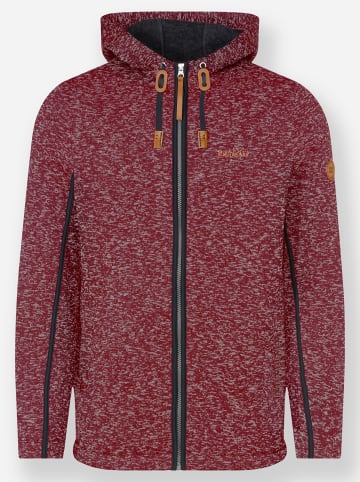 WITT WEIDEN Strickfleece-Jacke in dunkelrot-meliert