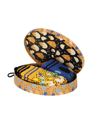 Apollo Herren Oster Socken 3er Pack in Osterei Geschenkverpackung in Gelb