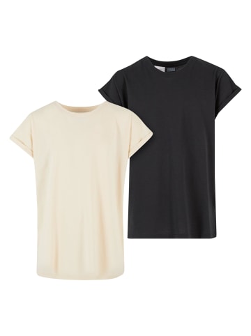 Urban Classics Urban Classics T-Shirts in whitesand/black