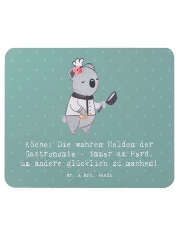 Mr. & Mrs. Panda Maus-Pad Koch Helden mit Spruch in Meeresbrise