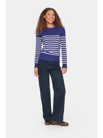 SAINT TROPEZ Strickpullover MilaSZ Gerade Passform in Midnight Sail