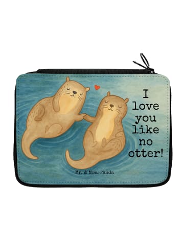 Mr. & Mrs. Panda Federmäppchen Otter Hände halten Design mit Spruch in Weiß